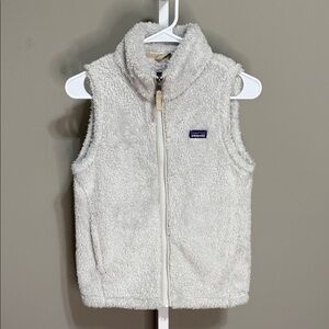 Patagonia‎ Girls Los Gatos Fleece Vest XL (14) Ivory Excellent Condition